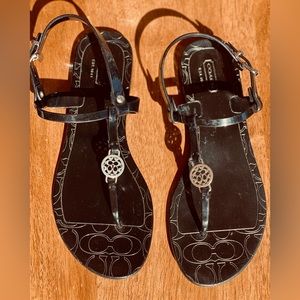 Black Coach sandals